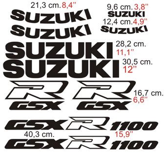 Adesivi per Auto e Moto: GSXR 1100 1991