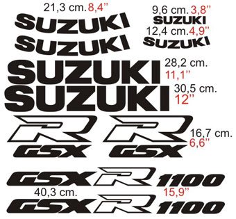 Set di adesivi Suzuki GSX-R 1100 2/3