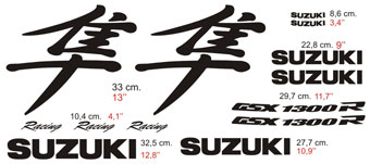 Set di adesivi Suzuki GSX 1300R Hayabusa con carat 2/2