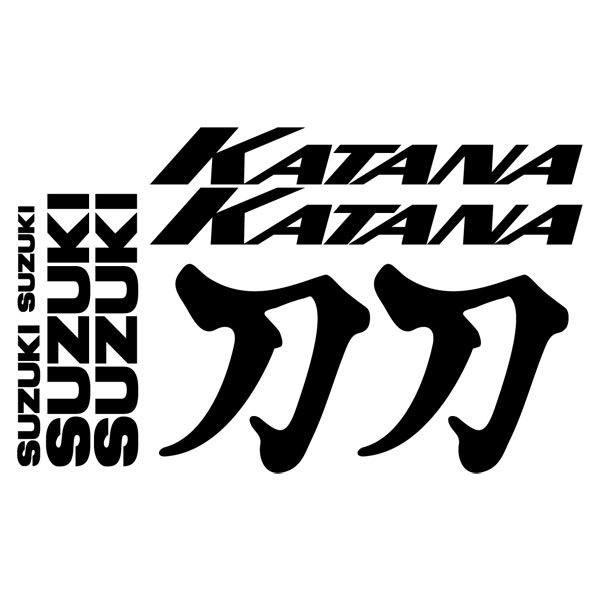 Adesivi per Auto e Moto: Suzuki Katana con lettera giapponese