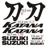 Adesivi per Auto e Moto: Suzuki Katana con lettera giapponese 2