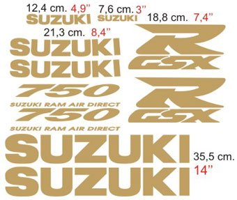 Set di adesivi Suzuki GSX-R 750 2/2