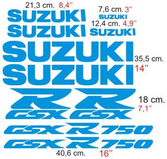 Adesivi per Auto e Moto: GSXR 750 1996