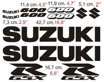 Adesivi per Auto e Moto: Kit Suzuki GSXR 600 2005