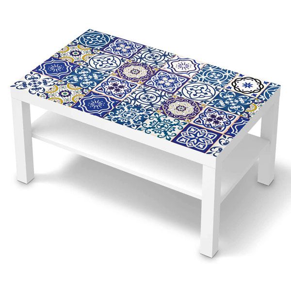 Adesivi Murali: Adesivo Ikea Lack Table Piastrelle Blu