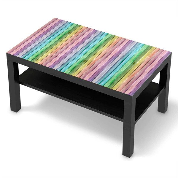 Adesivi Murali: Adesivo Ikea Lack Table Tavole Colorate 