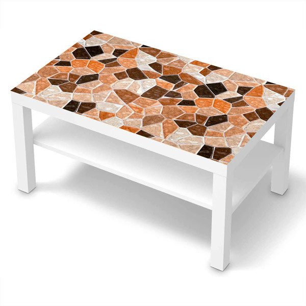 Adesivi Murali: Adesivo Ikea Lack Table Pietre Marroni