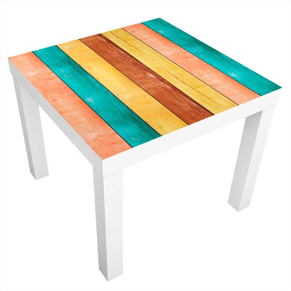 Adesivi Murali: Adesivo Ikea Lack Table Colori pastello del legno