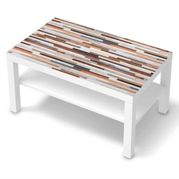 Adesivi Murali: Adesivo Ikea Lack Table Strisce di Legno