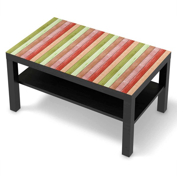 Adesivi Murali: Adesivo Ikea Lack Table Tabelle Verdi e Rosse 1