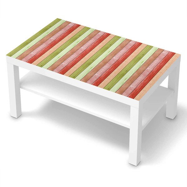Adesivi Murali: Adesivo Ikea Lack Table Tabelle Verdi e Rosse