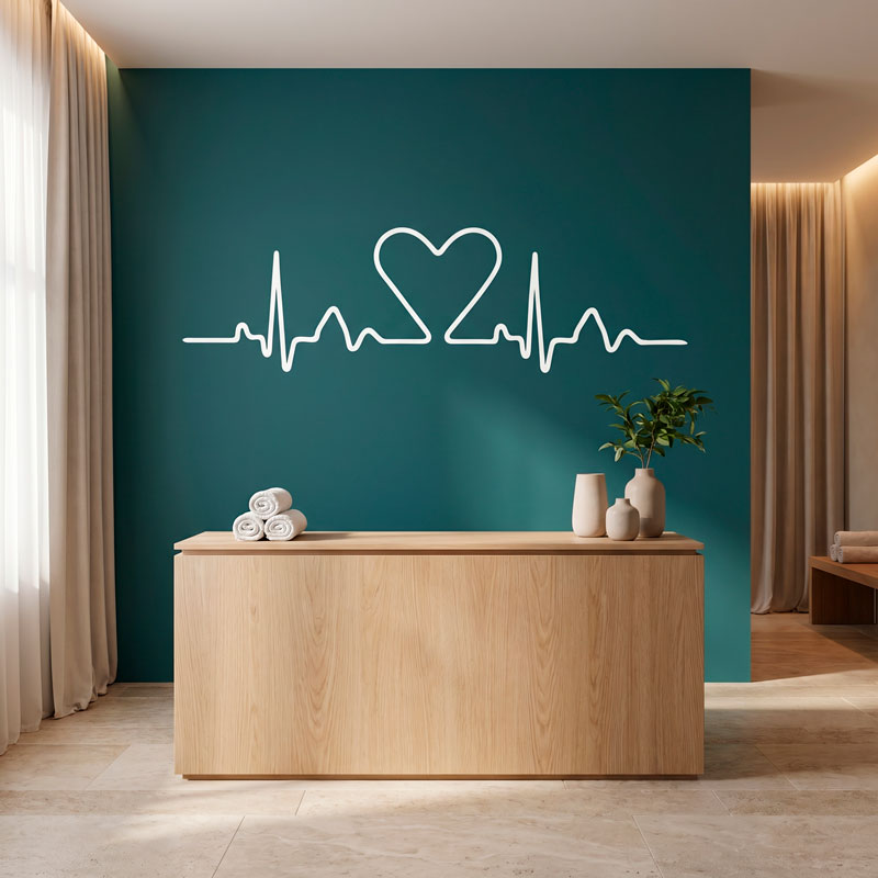 Testiere Letto elettrocardiogramma cuore 5/8
