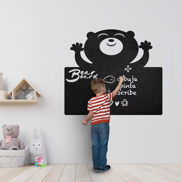 Adesivi per Bambini: Lavagna dell'orso felice