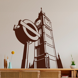 Adesivi Murali: Il Big Ben e un cartello della metropolitana 2
