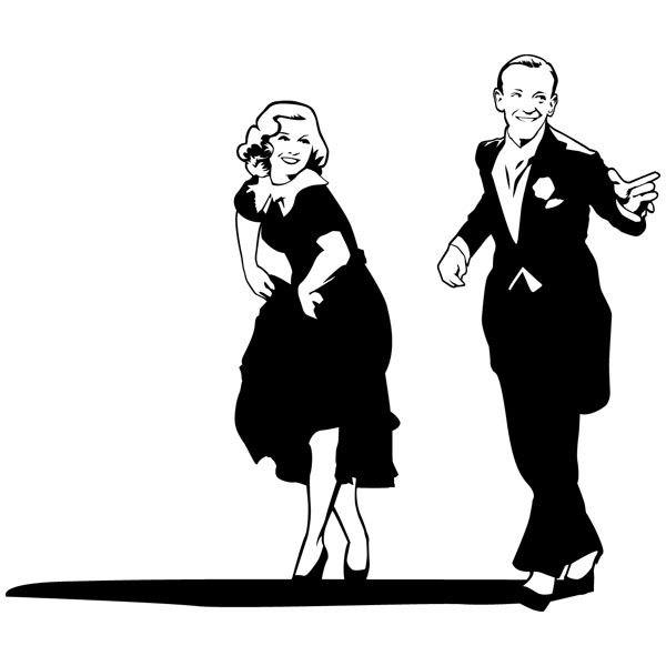 Adesivi Murali: Fred Astaire e Ginger Rogers