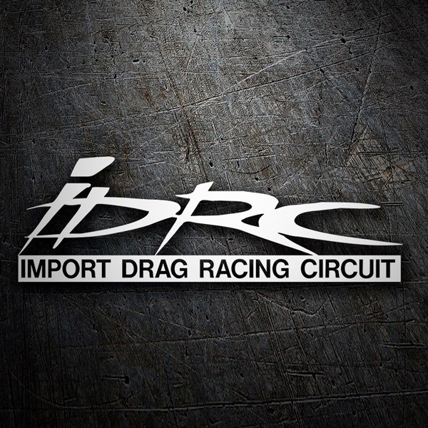 Adesivi per Auto e Moto: IDRC Import Drag Racing Circuit con Testo Evidenzi