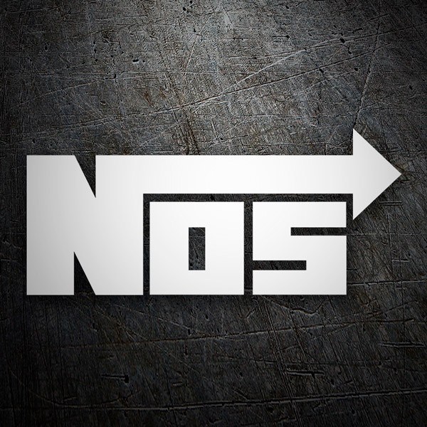 Adesivi per Auto e Moto: NOS con Freccia in Design Moderno