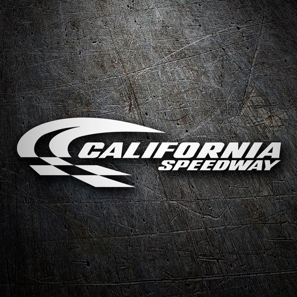Adesivi per Auto e Moto: California Speedway con Linee Curve e Bandiere