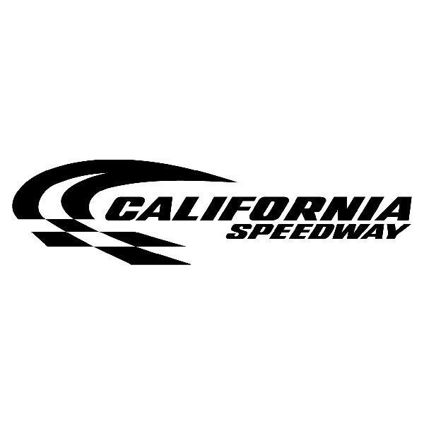 Adesivi per Auto e Moto: California Speedway con Linee Curve e Bandiere