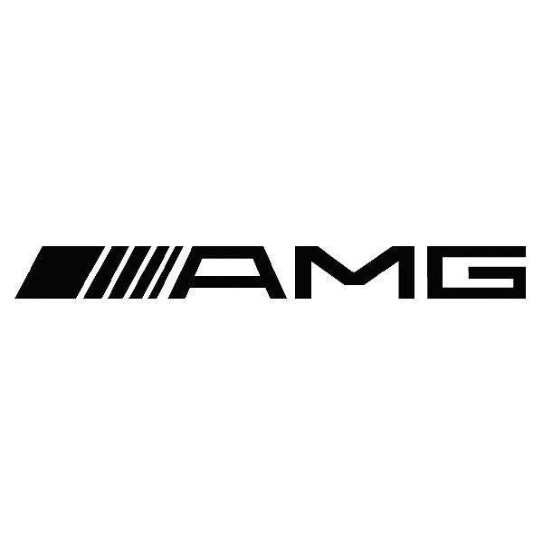 Adesivi per Auto e Moto: Logotipo Mercedes AMG con Franjas Lateralmente