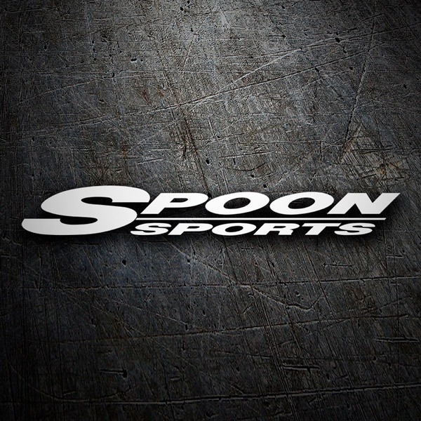 Adesivi per Auto e Moto: Spoon Sports con Tipografia Stilizzata