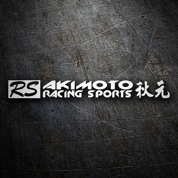 Adesivi per Auto e Moto: RS Akimoto Racing Sports con Lettere Giapponesi