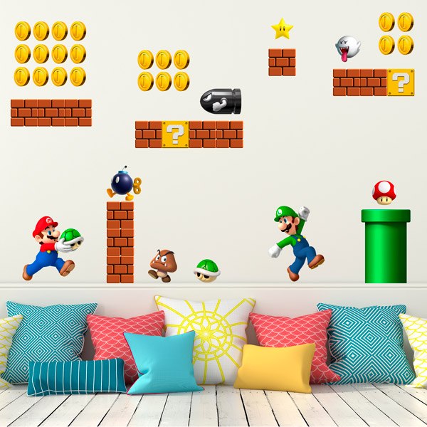 Set 60 adesivi Super Mario Bros 2/4