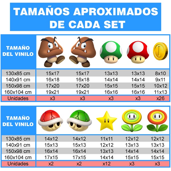 Adesivi per Bambini: Set 60X Mario Bros Personaggi e Monete