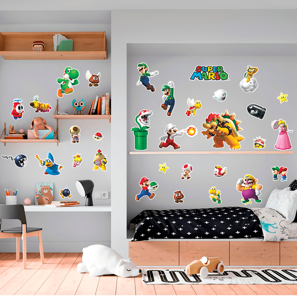Adesivi per Bambini: Set 35X Super Mario Vari