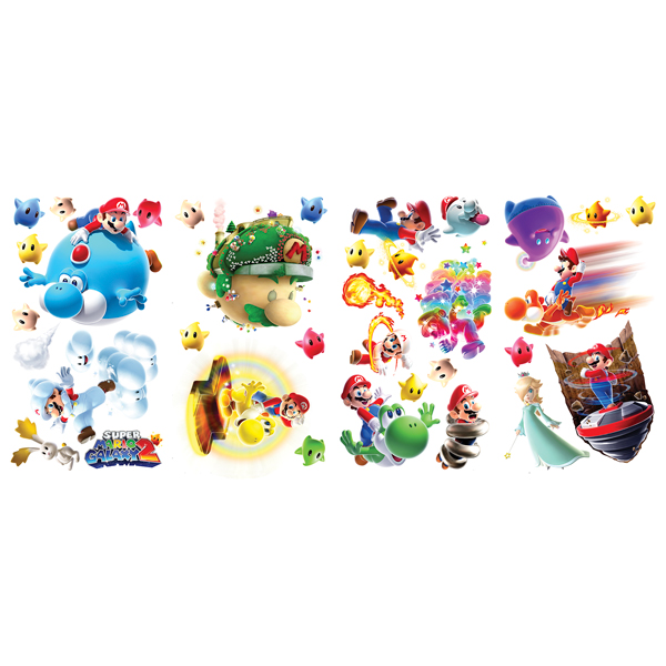Adesivi per Bambini: Set 30X Super Mario Galaxy 2