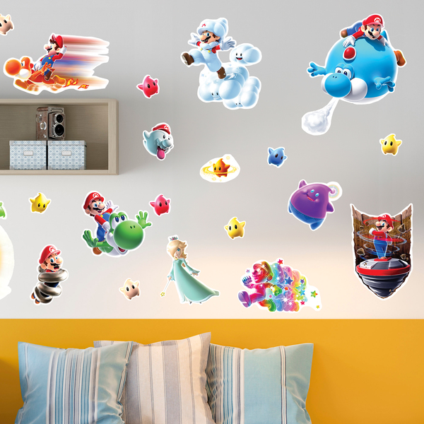 Adesivi per Bambini: Set 30X Super Mario Galaxy 2