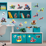Adesivi per Bambini: Set 34X Mario Kart Wii 4