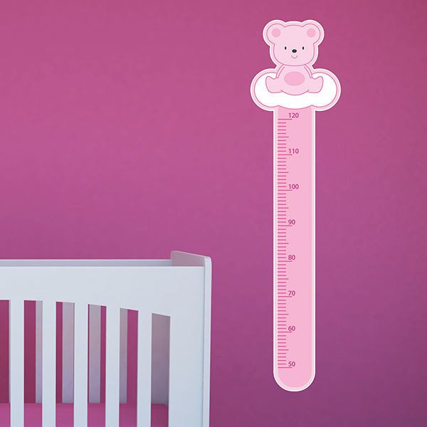 Adesivi per Bambini: Metro da Parete orso rosa