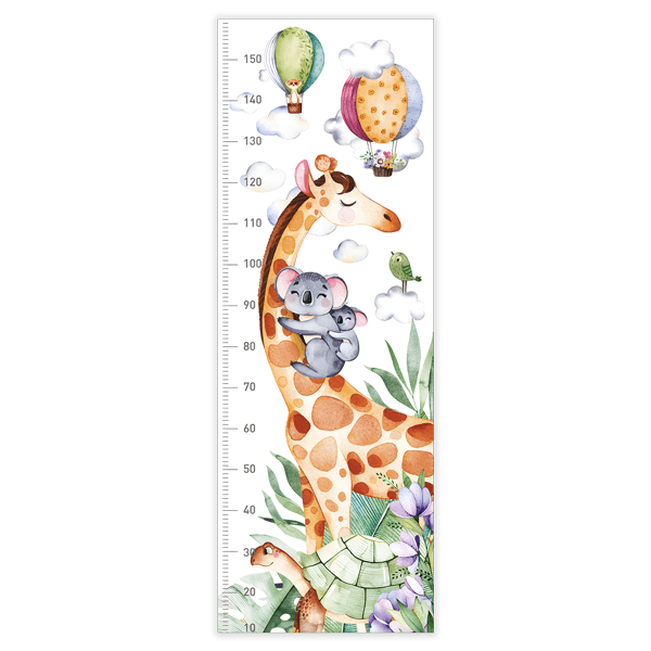 Adesivi per Bambini: Misuratore di giraffe e koala