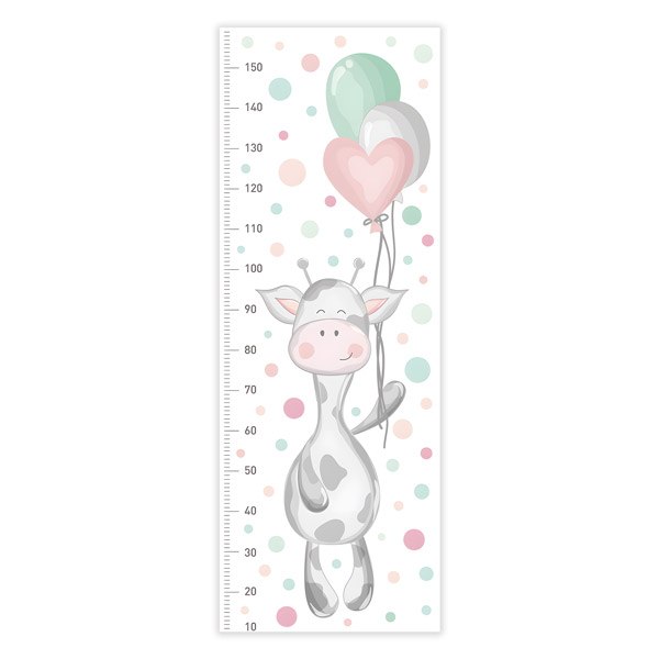 Adesivi per Bambini: Mucca con palloncini