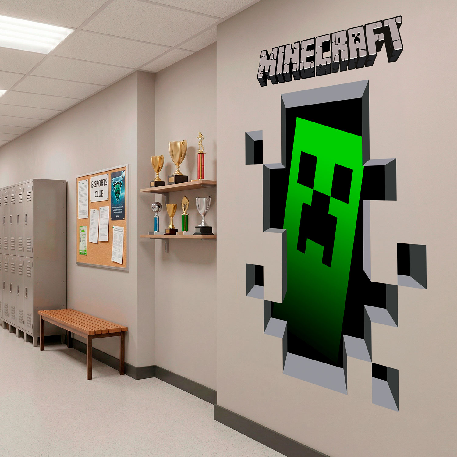 Adesivi Murali: Minecraft 3D 1