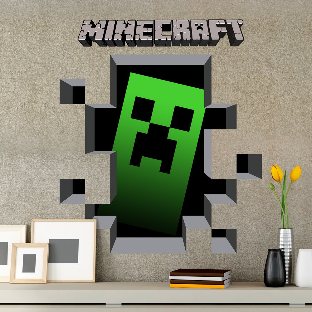 Adesivi Murali: Minecraft 3D 1