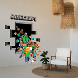Adesivi Murali: Minecraft 3D 2 3