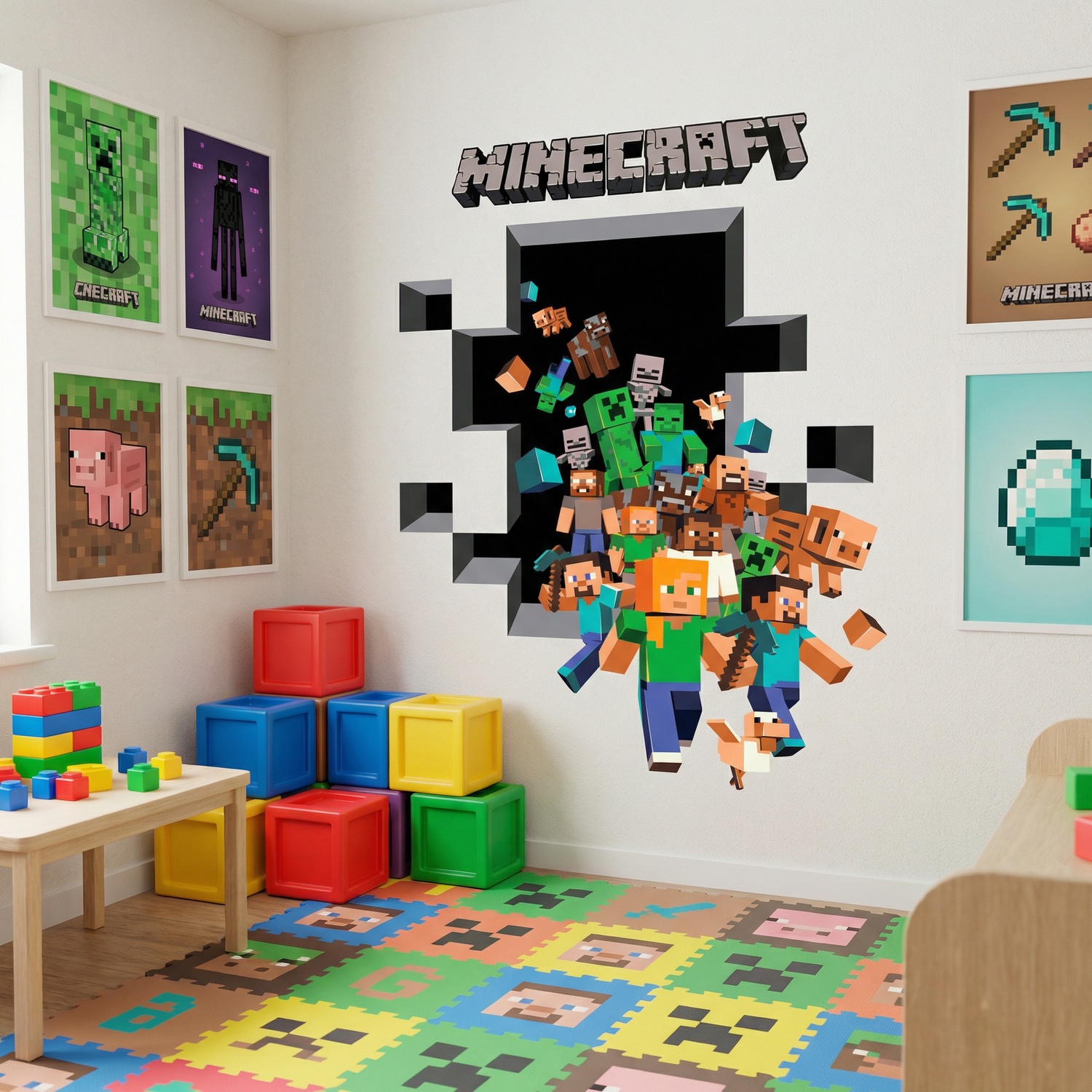 Adesivi Murali: Minecraft 3D 2
