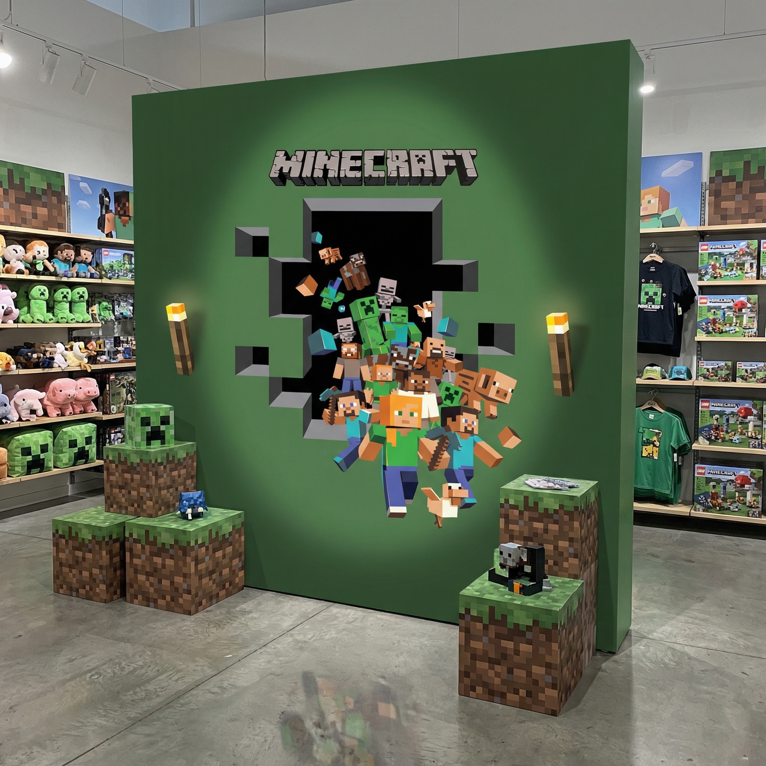 Adesivi Murali: Minecraft 3D 2