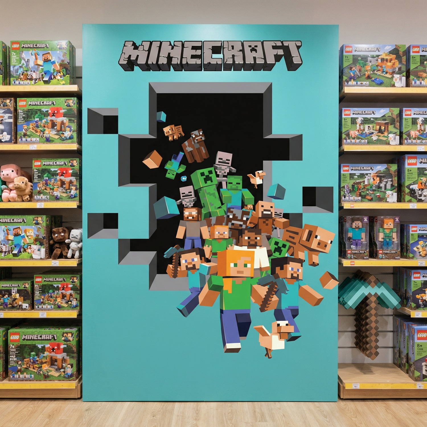 Adesivi Murali: Minecraft 3D 2