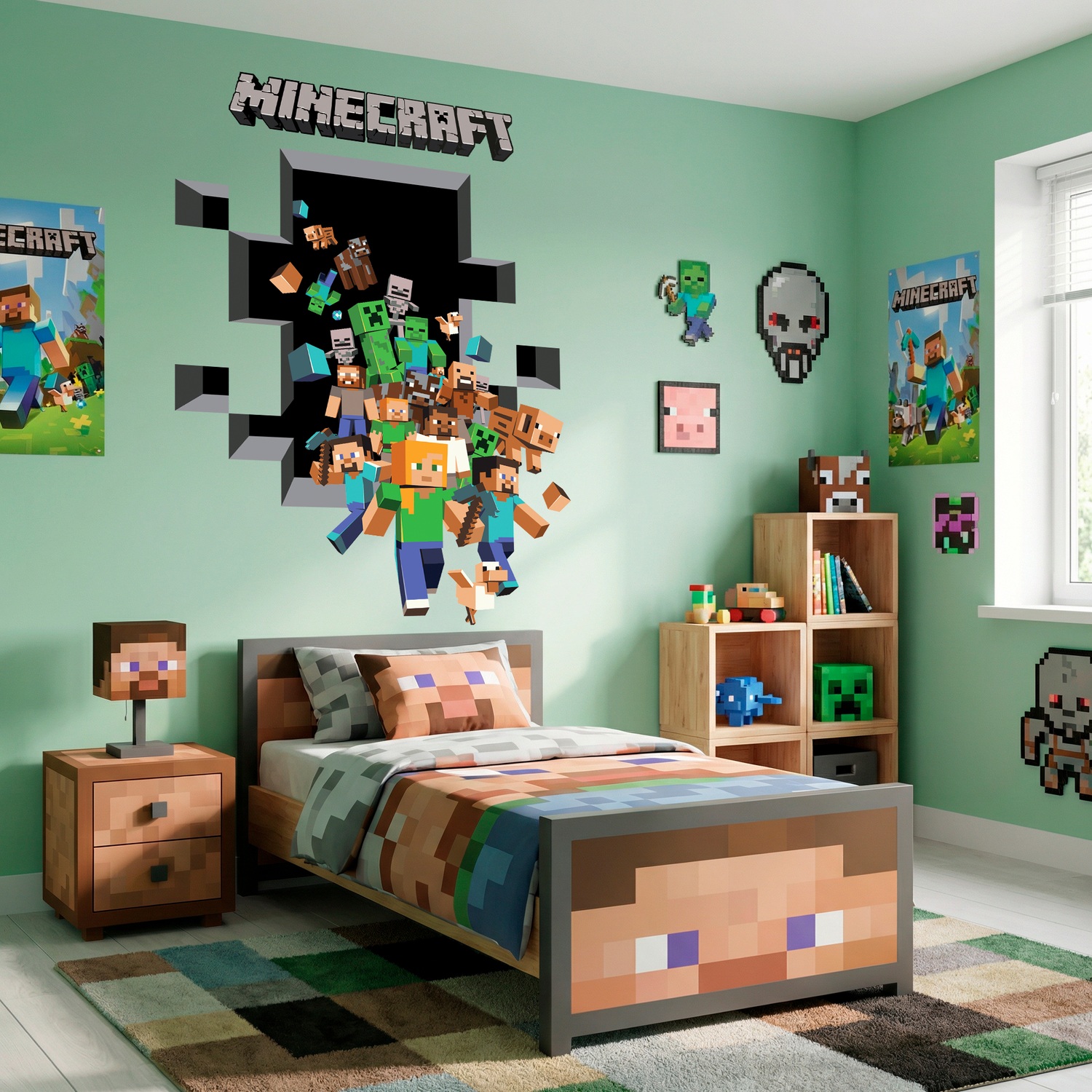 Adesivi Murali: Minecraft 3D 2