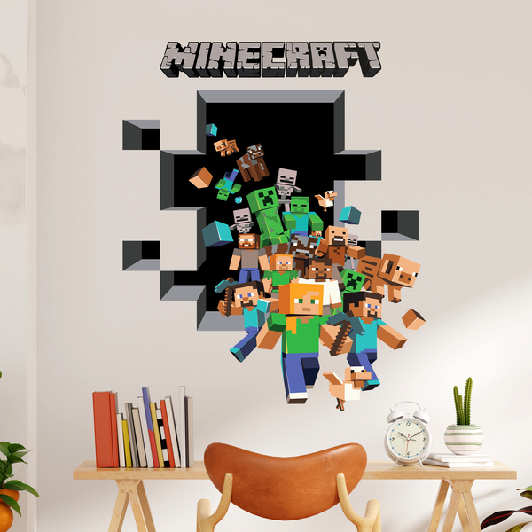Adesivi Murali: Minecraft 3D 2