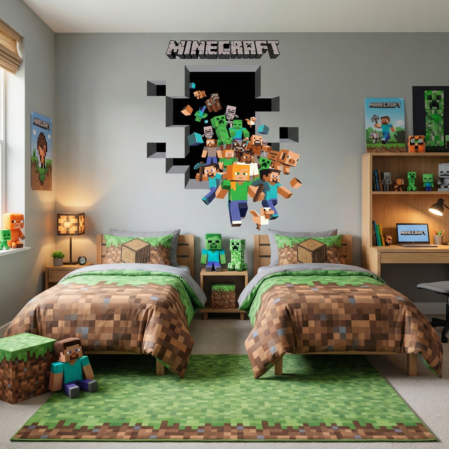 Adesivi Murali: Minecraft 3D 2