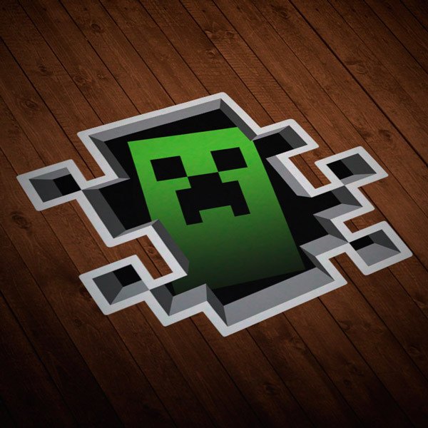 Adesivo Minecraft Creeper 0