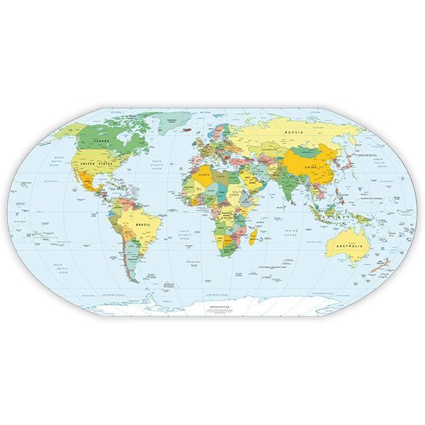 Adesivi per Bambini: Mappa del mondo