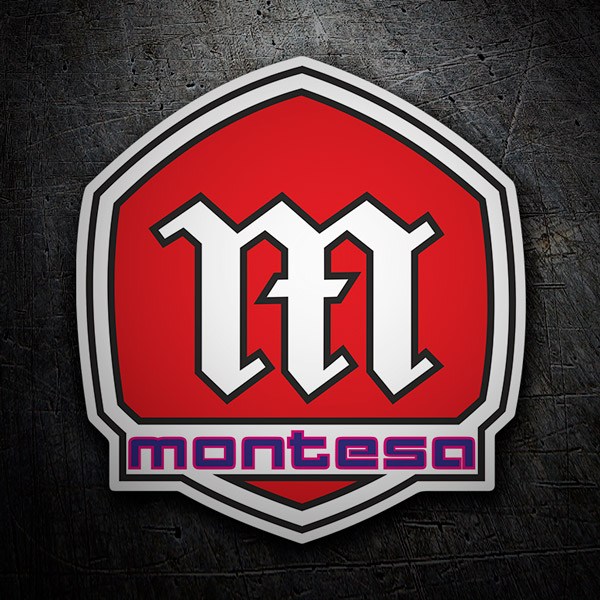 Adesivi per Auto e Moto: Logo Montesa 1 con Scudo Stilizzato