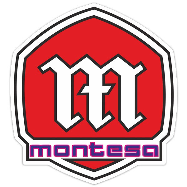 Adesivi per Auto e Moto: Logo Montesa 1 con Scudo Stilizzato