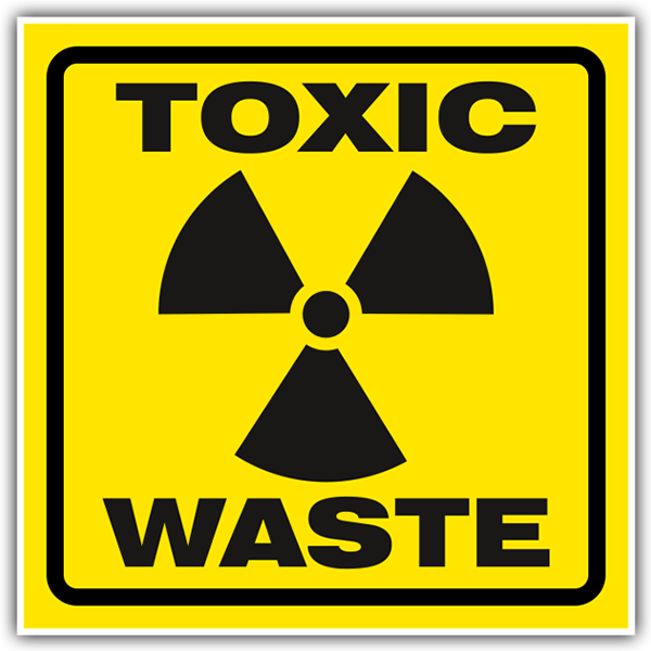Adesivi per Auto e Moto: Adesivo Toxic waste (rifiuti tossici) 0