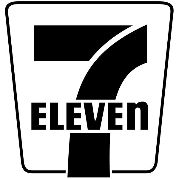 Adesivi per Auto e Moto: Numero 7 Eleven in Stile Minimalista